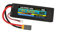 Lectron Pro Power Pack AC/DC-10A Charger + 2 x 7.4V 5200mah 50C w/ XT60 + Gray Adapter (#2S5200-50X)
