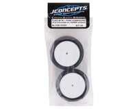 JConcepts Fuzz Bite LP 2.2" Mounted Rear Buggy Carpet Tires (White) (2) (Pink) w/12mm Hex