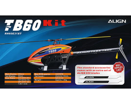 Align T-Rex TB60 6S Electric Helicopter Combo Kit w/Blades