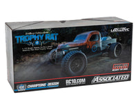 Team Associated Trophy Rat RTR 1/10 Combo de camión eléctrico 2WD sin escobillas con radio de 2,4 GHz, batería y cargador