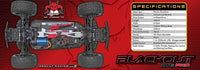 REDCAT BLACKOUT XTE PRO 1/10 MONSTER TRUCK BRUSHLESS RTR - (SILVER/RED SUV)