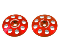 Botones de ala de aluminio Exotek 22 mm 1/8 XL (2) (rojo)