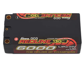Gens Ace Redline 2S 130C LiHV Shorty Battery Pack w/5mm Bullets (7.6V/6000mAh)
