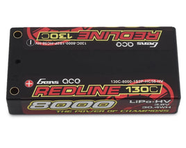 Gens Ace Redline 1S LiHV LiPo Shorty Batería 130C con balas de 4 mm (3,8 V/8000 mAh)