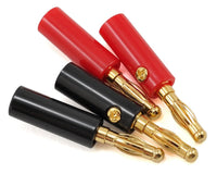 Conectores tipo banana chapados en oro de 4,0 mm ProTek RC (2 rojos/2 negros)