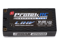 ProTek RC 2S 130C Low IR Si-Graphene + HV Shorty LiPo Battery (7.6V/6400mAh) con conectores de 5 mm (aprobado por ROAR)
