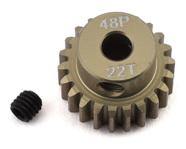 Engranaje de piñón de aluminio anodizado duro ligero ProTek RC 48P (diámetro de 3,17 mm) (22 dientes)