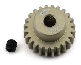 Engranaje de piñón de aluminio anodizado duro ligero ProTek RC 48P (diámetro de 3,17 mm) (24T)